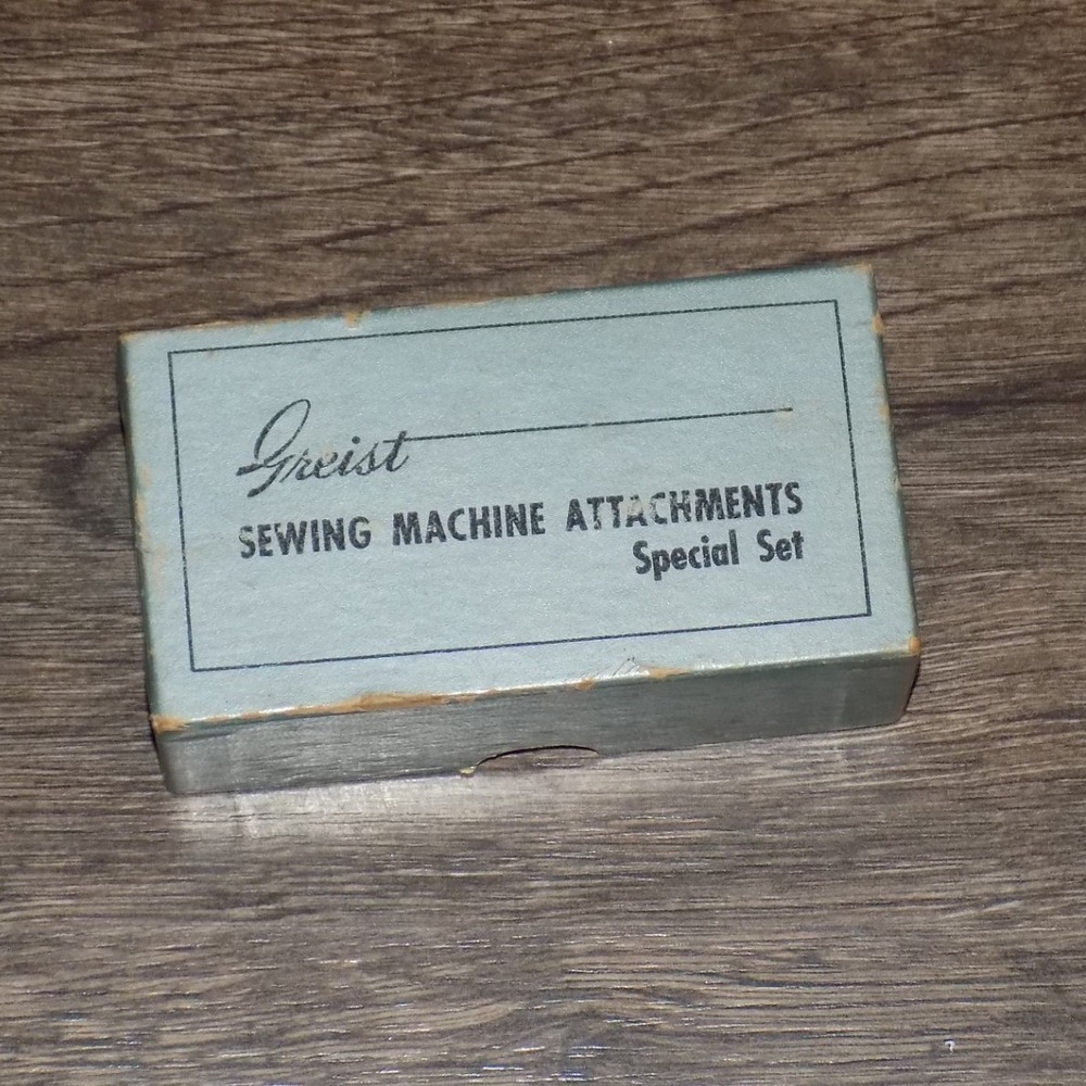Greist Sewing Machine Attachments Special Set Vintage‎ Metal Feet Mixed Boxed